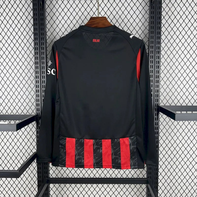 AC Milan Soccer Jersey Home Long Sleeves 2025/26