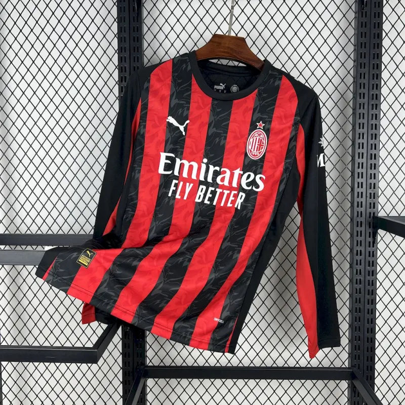 AC Milan Soccer Jersey Home Long Sleeves 2025/26