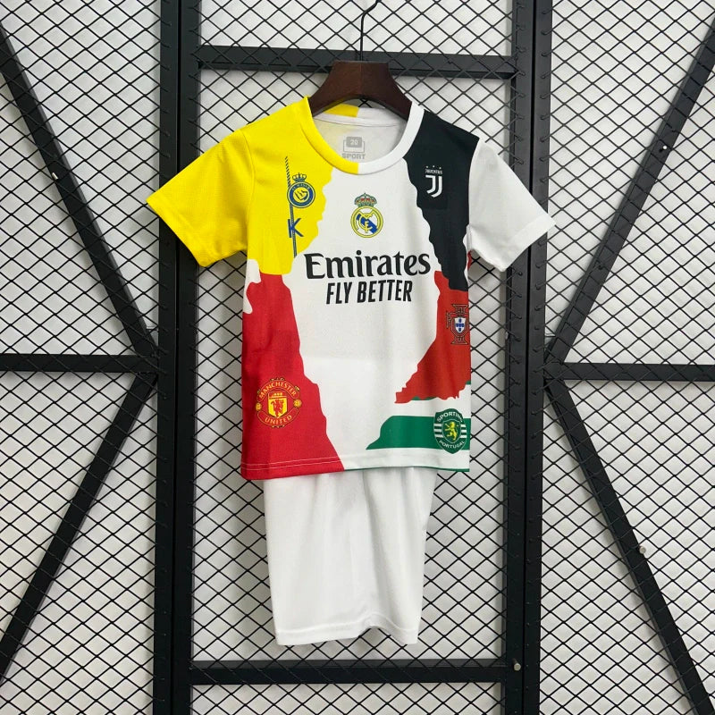 cr7 Commemorative Edition Kids Kit Jersey+Shorts 2025/26 - All Club Mix