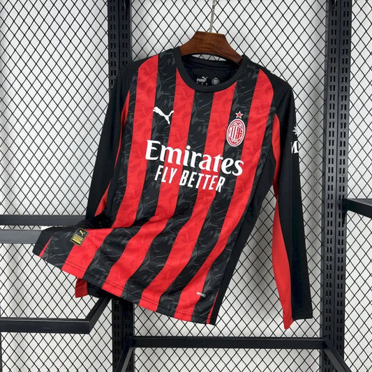 AC Milan Soccer Jersey Home Long Sleeves 2025/26